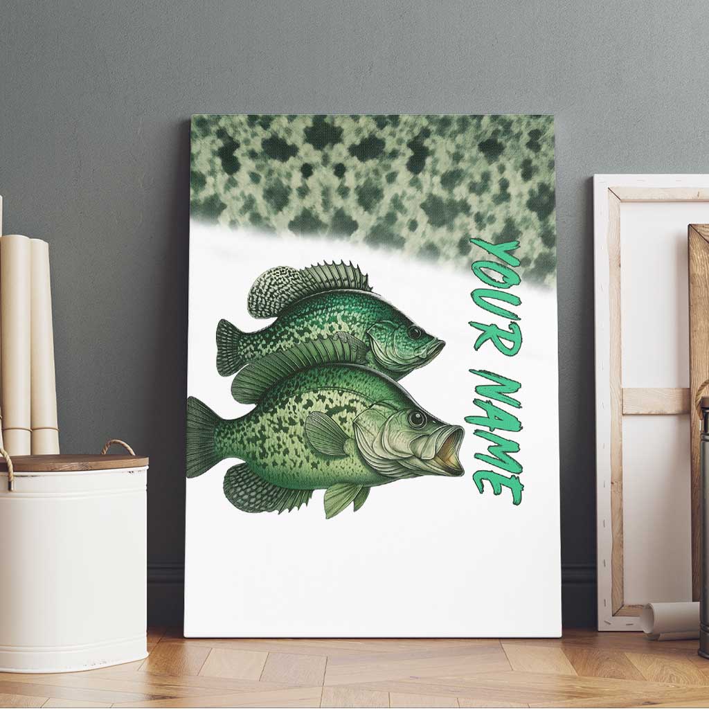 Crappie Tournament Fishing Customize Name Canvas Wall Art Camo Fade and Custom Name Design - Wonder Print Shop
