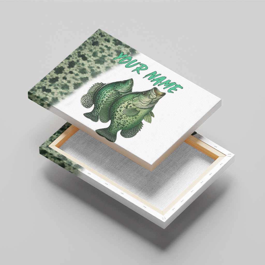 Crappie Tournament Fishing Customize Name Canvas Wall Art Camo Fade and Custom Name Design - Wonder Print Shop