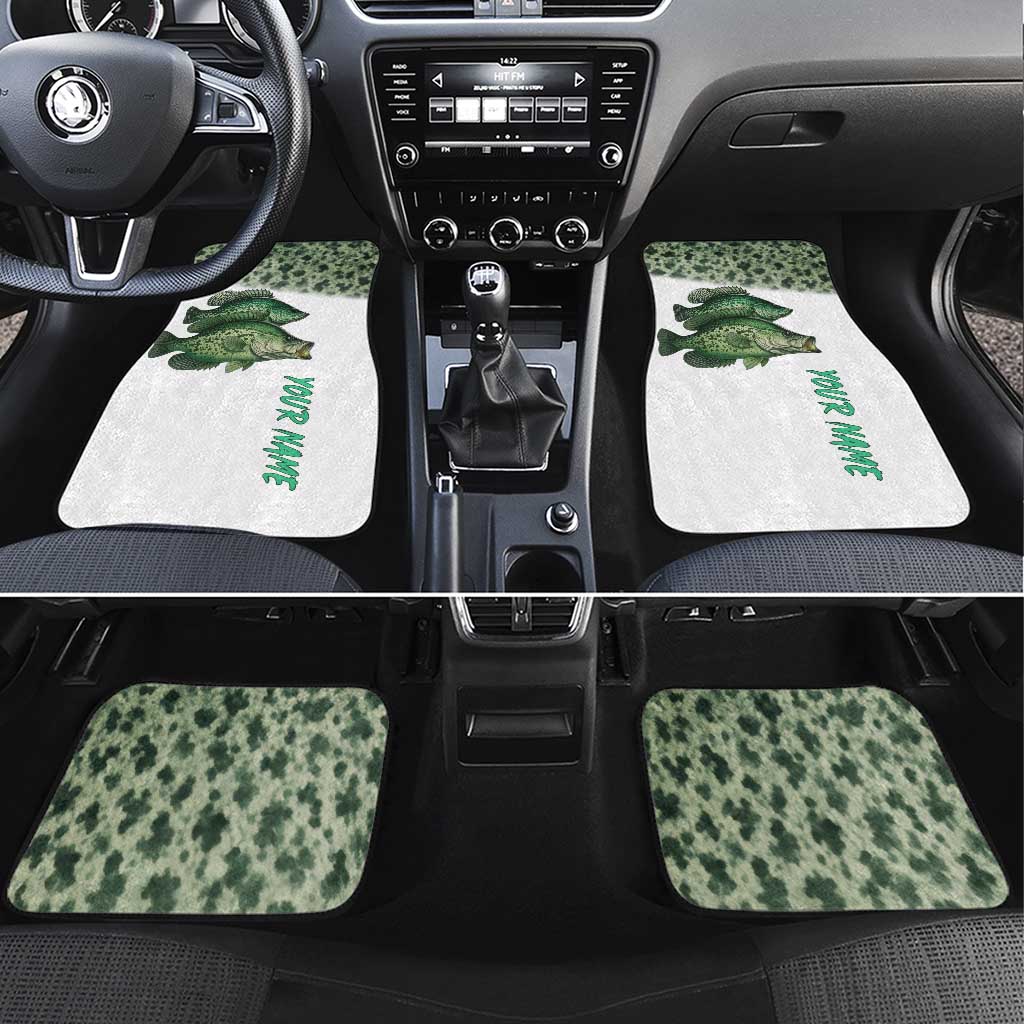 Crappie Tournament Fishing Customize Name Car Mats Camo Fade and Custom Name Design - Wonder Print Shop