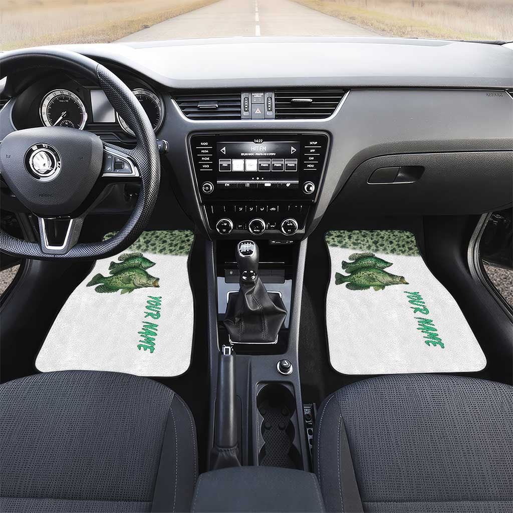 Crappie Tournament Fishing Customize Name Car Mats Camo Fade and Custom Name Design - Wonder Print Shop
