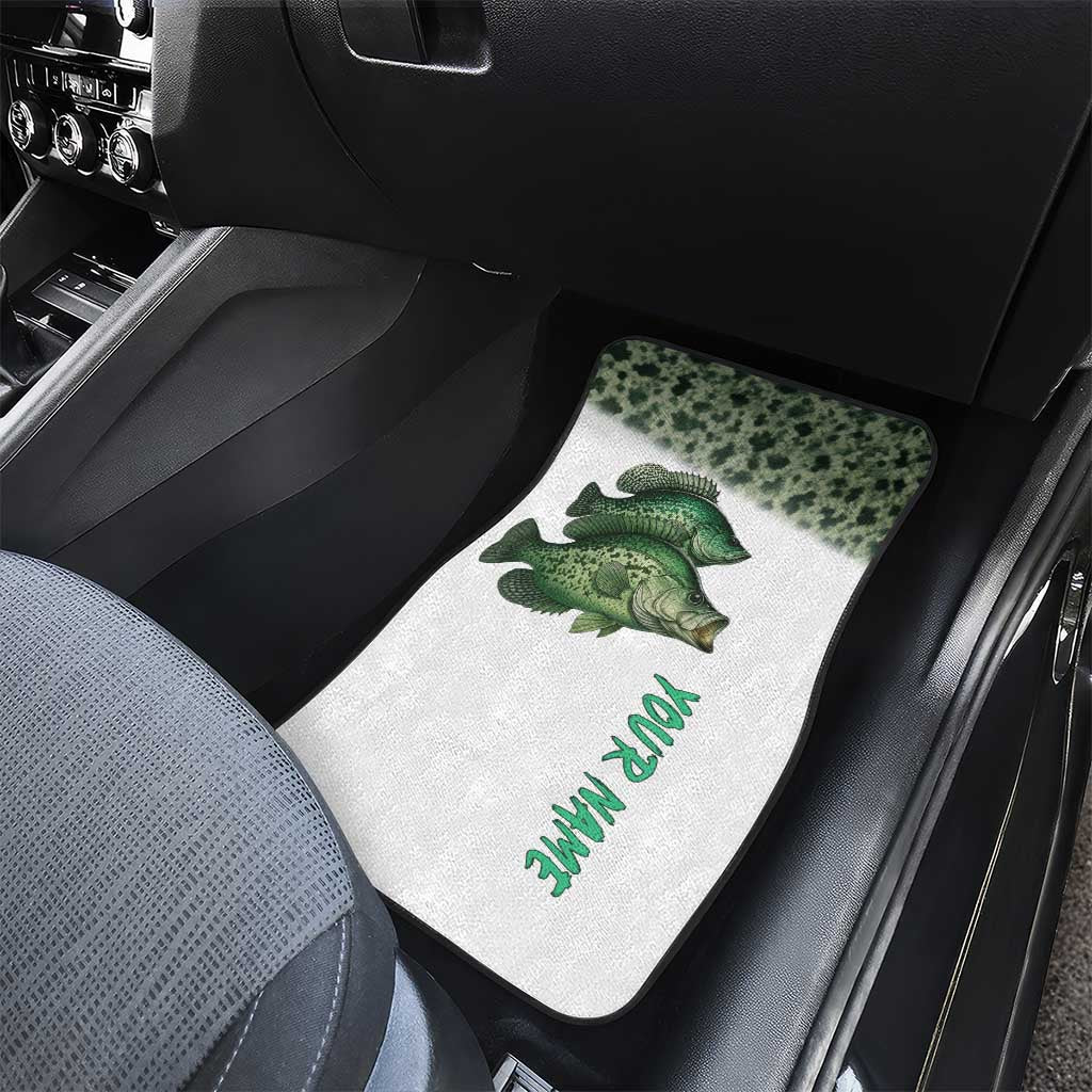 Crappie Tournament Fishing Customize Name Car Mats Camo Fade and Custom Name Design - Wonder Print Shop