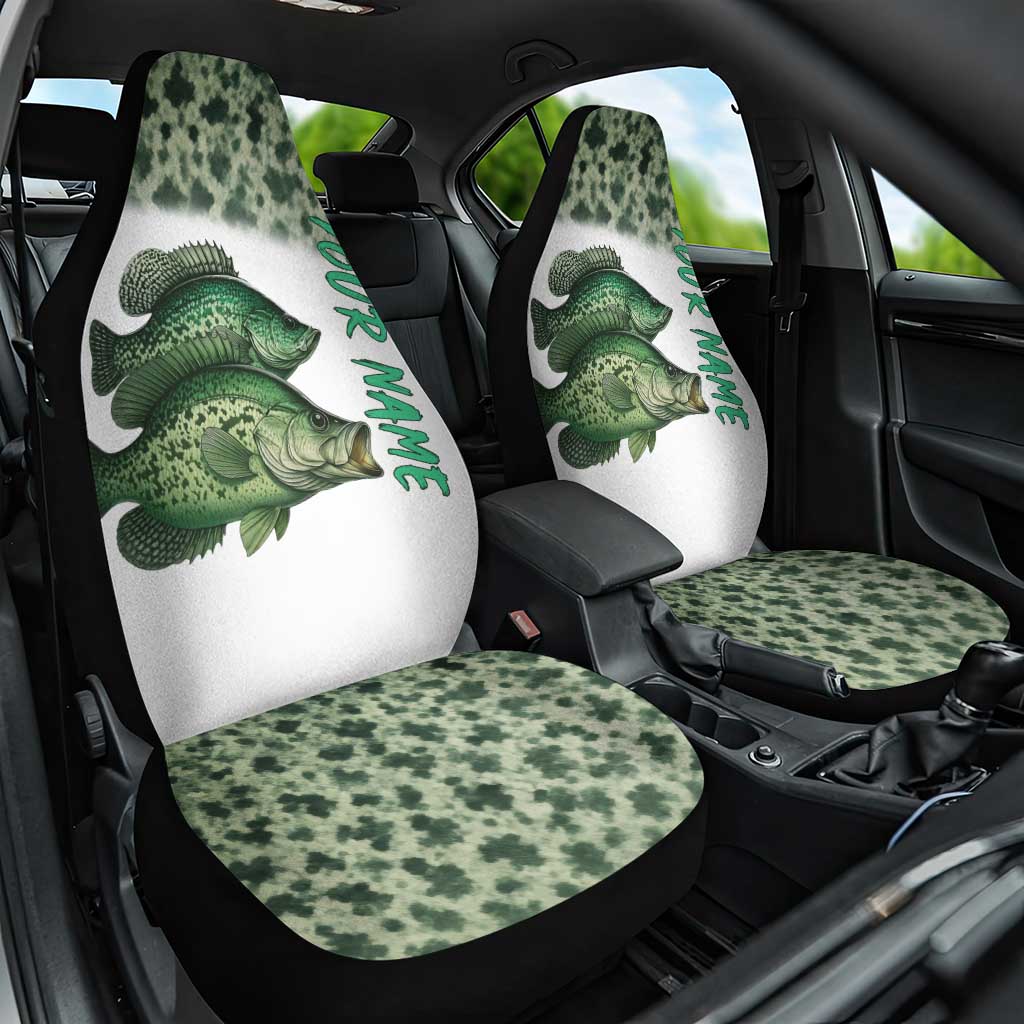 Crappie Tournament Fishing Customize Name Car Seat Cover Camo Fade and Custom Name Design - Wonder Print Shop