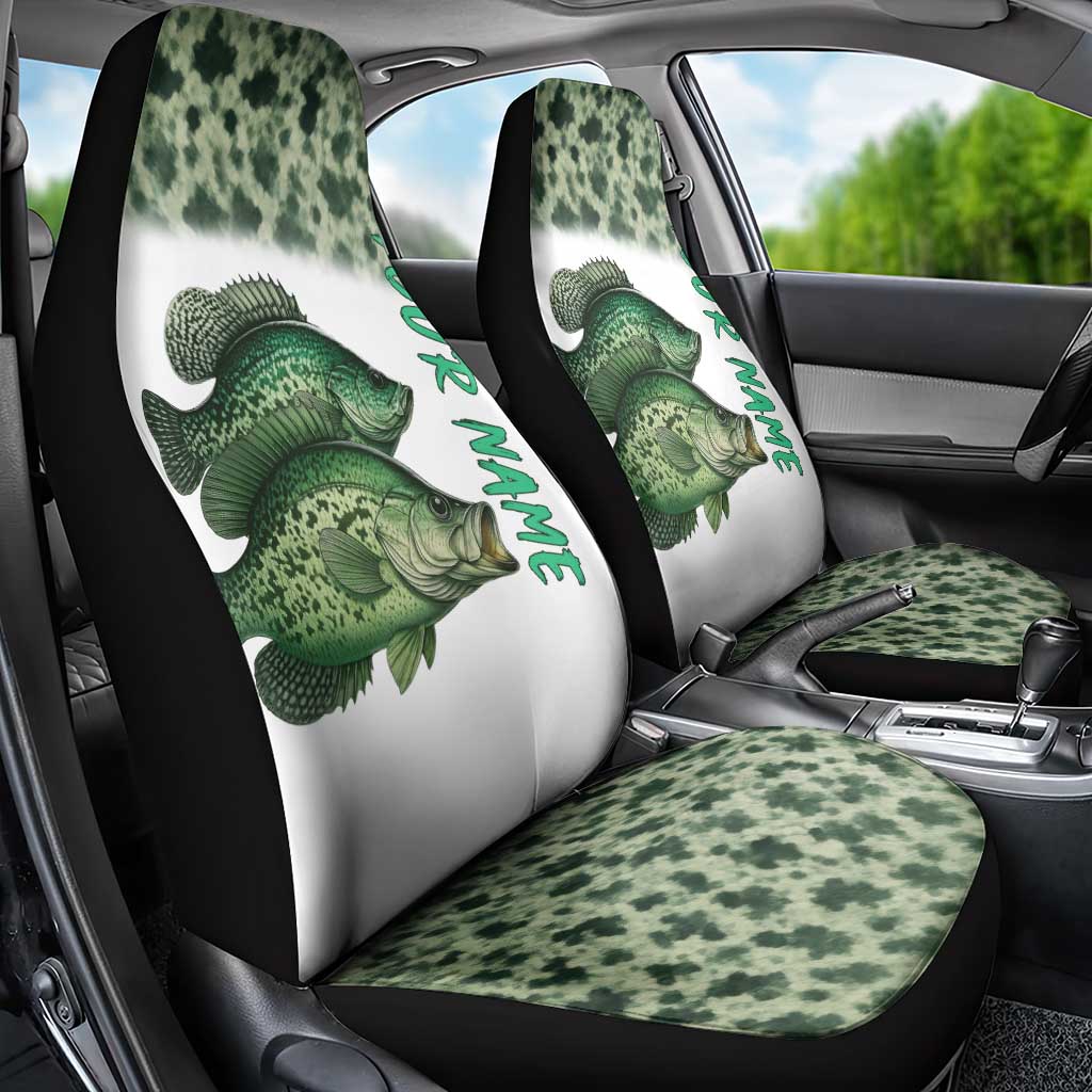 Crappie Tournament Fishing Customize Name Car Seat Cover Camo Fade and Custom Name Design - Wonder Print Shop