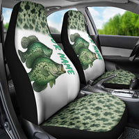 Crappie Tournament Fishing Customize Name Car Seat Cover Camo Fade and Custom Name Design - Wonder Print Shop