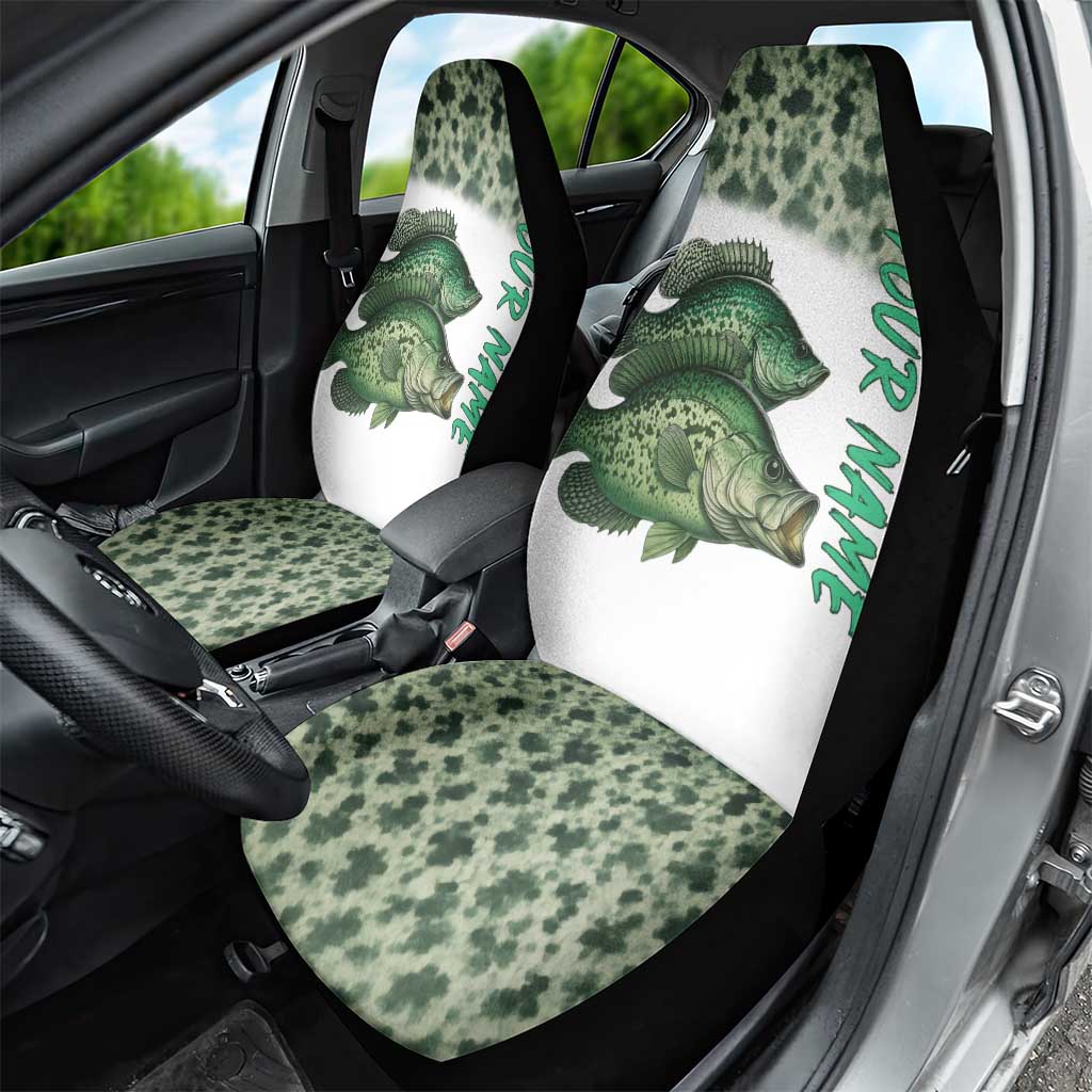 Crappie Tournament Fishing Customize Name Car Seat Cover Camo Fade and Custom Name Design - Wonder Print Shop