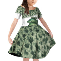 Crappie Tournament Fishing Customize Name Family Matching Off Shoulder Short Dress and Hawaiian Shirt Camo Fade and Custom Name Design - Wonder Print Shop