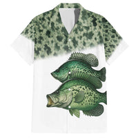 Crappie Tournament Fishing Customize Name Family Matching Short Sleeve Bodycon Dress and Hawaiian Shirt Camo Fade and Custom Name Design - Wonder Print Shop