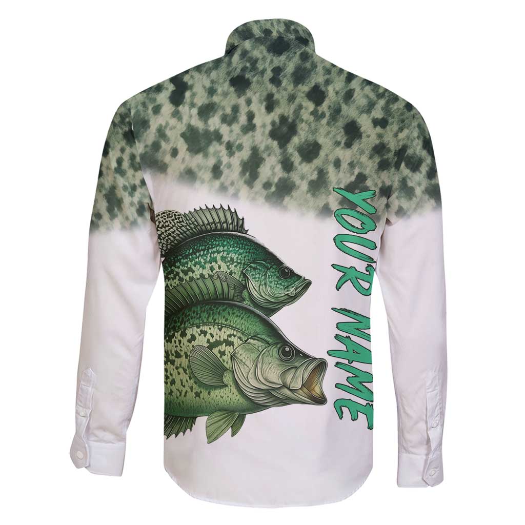 Crappie Tournament Fishing Customize Name Family Matching Summer Maxi Dress and Hawaiian Shirt Camo Fade and Custom Name Design - Wonder Print Shop