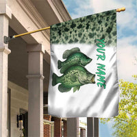 Crappie Tournament Fishing Customize Name Garden Flag Camo Fade and Custom Name Design - Wonder Print Shop
