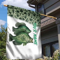 Crappie Tournament Fishing Customize Name Garden Flag Camo Fade and Custom Name Design - Wonder Print Shop