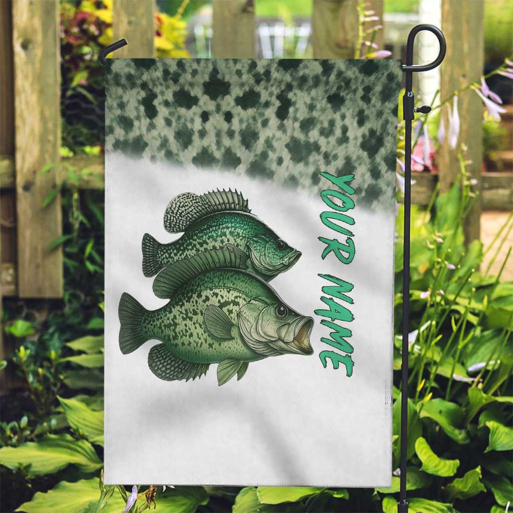 Crappie Tournament Fishing Customize Name Garden Flag Camo Fade and Custom Name Design - Wonder Print Shop