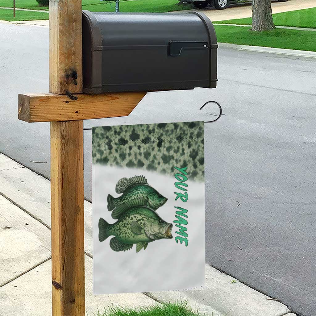 Crappie Tournament Fishing Customize Name Garden Flag Camo Fade and Custom Name Design - Wonder Print Shop