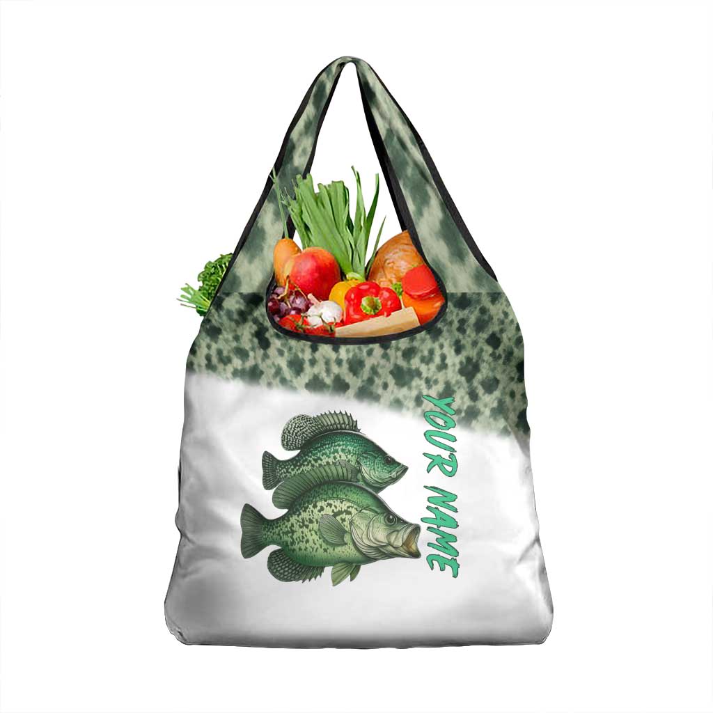 Crappie Tournament Fishing Customize Name Grocery Bag Camo Fade and Custom Name Design - Wonder Print Shop