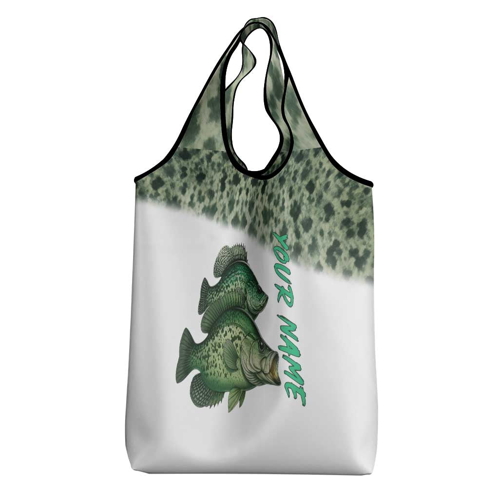 Crappie Tournament Fishing Customize Name Grocery Bag Camo Fade and Custom Name Design - Wonder Print Shop