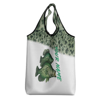 Crappie Tournament Fishing Customize Name Grocery Bag Camo Fade and Custom Name Design - Wonder Print Shop