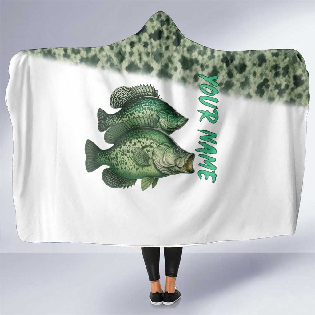 Crappie Tournament Fishing Customize Name Hooded Blanket Camo Fade and Custom Name Design - Wonder Print Shop