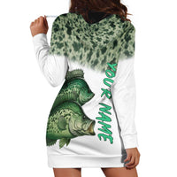 Crappie Tournament Fishing Customize Name Hoodie Dress Camo Fade and Custom Name Design - Wonder Print Shop