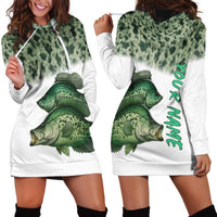 Crappie Tournament Fishing Customize Name Hoodie Dress Camo Fade and Custom Name Design - Wonder Print Shop