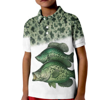 Crappie Tournament Fishing Customize Name Kid Polo Shirt Camo Fade and Custom Name Design - Wonder Print Shop