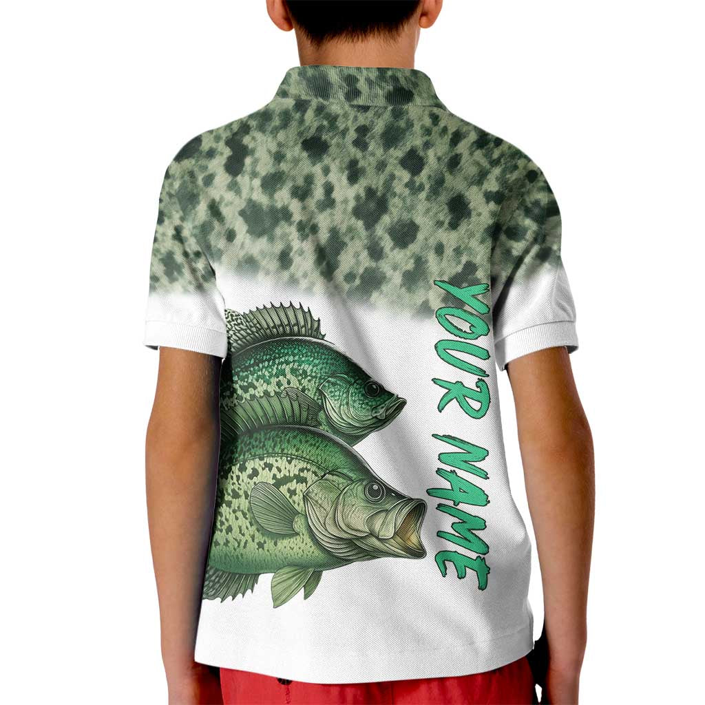 Crappie Tournament Fishing Customize Name Kid Polo Shirt Camo Fade and Custom Name Design - Wonder Print Shop