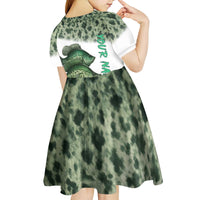 Crappie Tournament Fishing Customize Name Kid Short Sleeve Dress Camo Fade and Custom Name Design - Wonder Print Shop