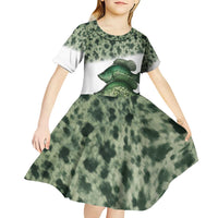 Crappie Tournament Fishing Customize Name Kid Short Sleeve Dress Camo Fade and Custom Name Design - Wonder Print Shop