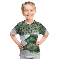 Crappie Tournament Fishing Customize Name Kid T Shirt Camo Fade and Custom Name Design - Wonder Print Shop