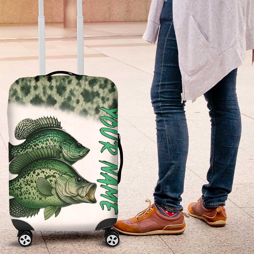 Crappie Tournament Fishing Customize Name Luggage Cover Camo Fade and Custom Name Design - Wonder Print Shop