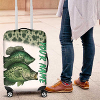 Crappie Tournament Fishing Customize Name Luggage Cover Camo Fade and Custom Name Design - Wonder Print Shop