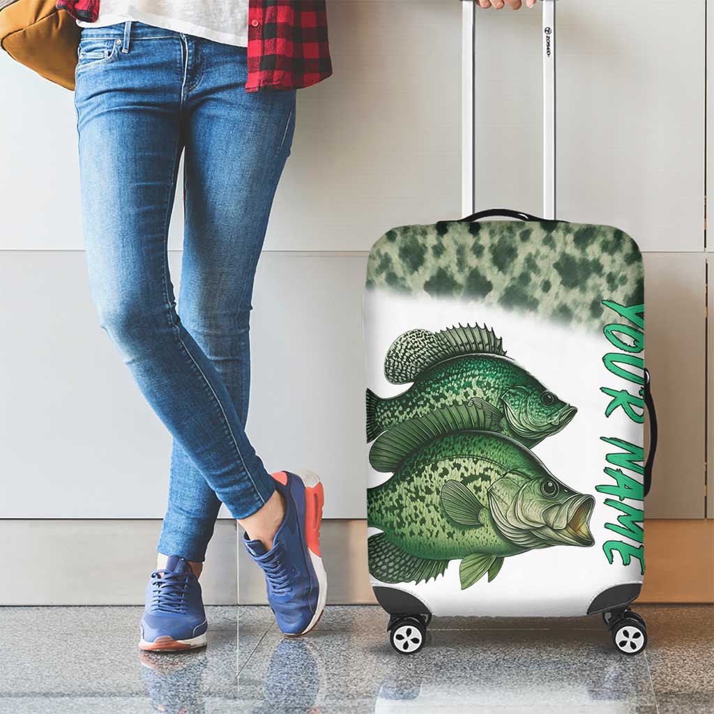 Crappie Tournament Fishing Customize Name Luggage Cover Camo Fade and Custom Name Design - Wonder Print Shop
