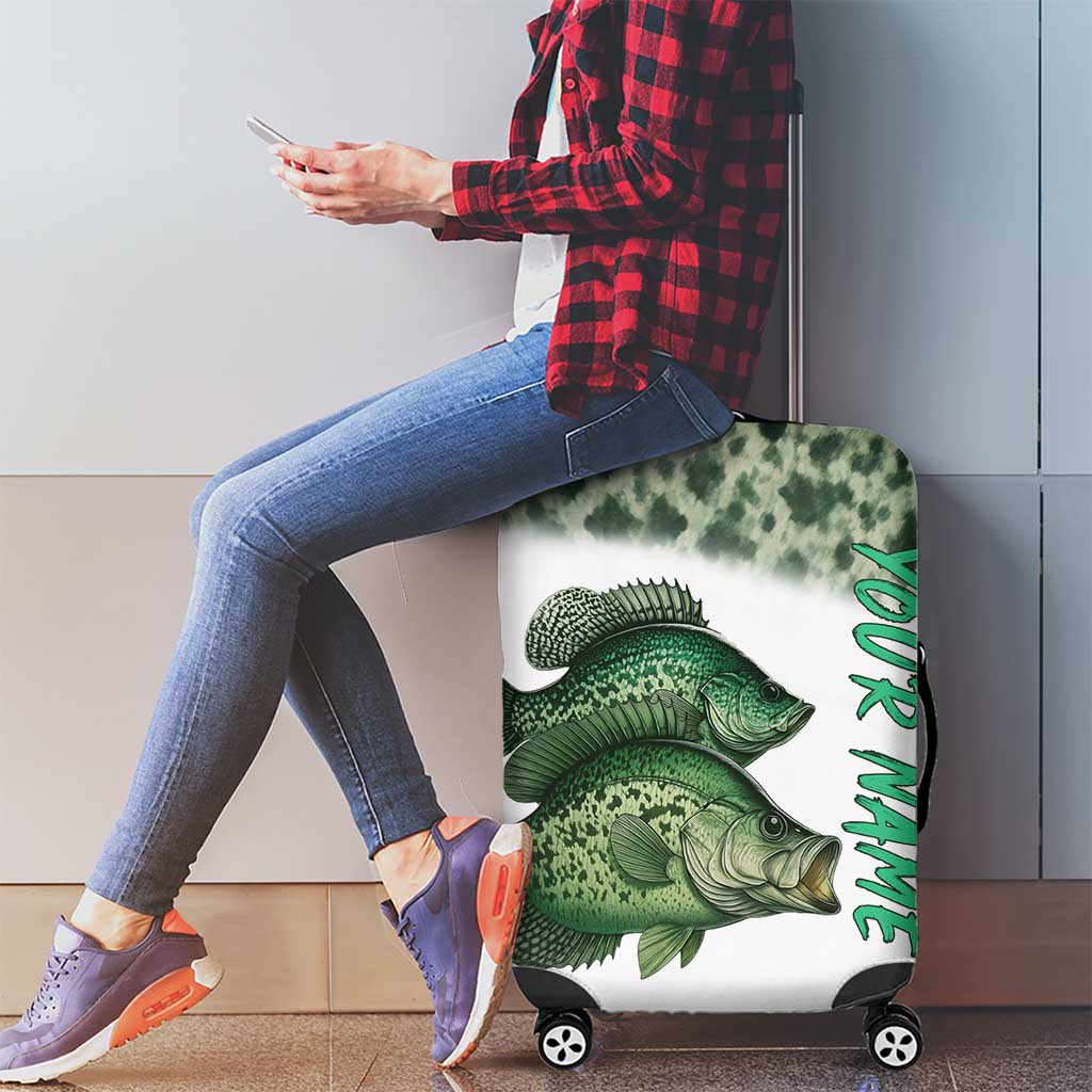 Crappie Tournament Fishing Customize Name Luggage Cover Camo Fade and Custom Name Design - Wonder Print Shop