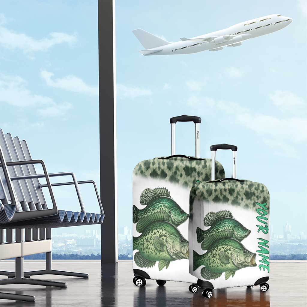 Crappie Tournament Fishing Customize Name Luggage Cover Camo Fade and Custom Name Design - Wonder Print Shop