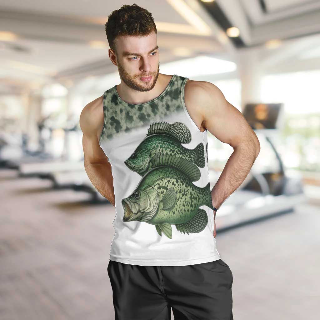 Crappie Tournament Fishing Customize Name Men Tank Top Camo Fade and Custom Name Design - Wonder Print Shop