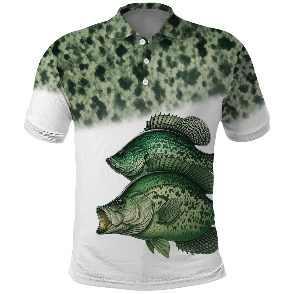 Crappie Tournament Fishing Customize Name Polo Shirt Camo Fade and Custom Name Design - Wonder Print Shop