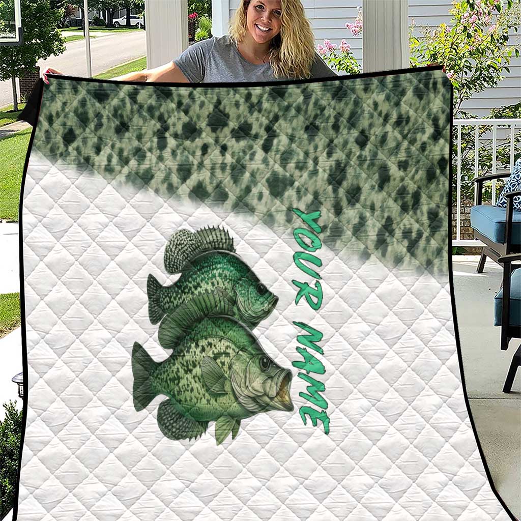 Crappie Tournament Fishing Customize Name Quilt Camo Fade and Custom Name Design - Wonder Print Shop
