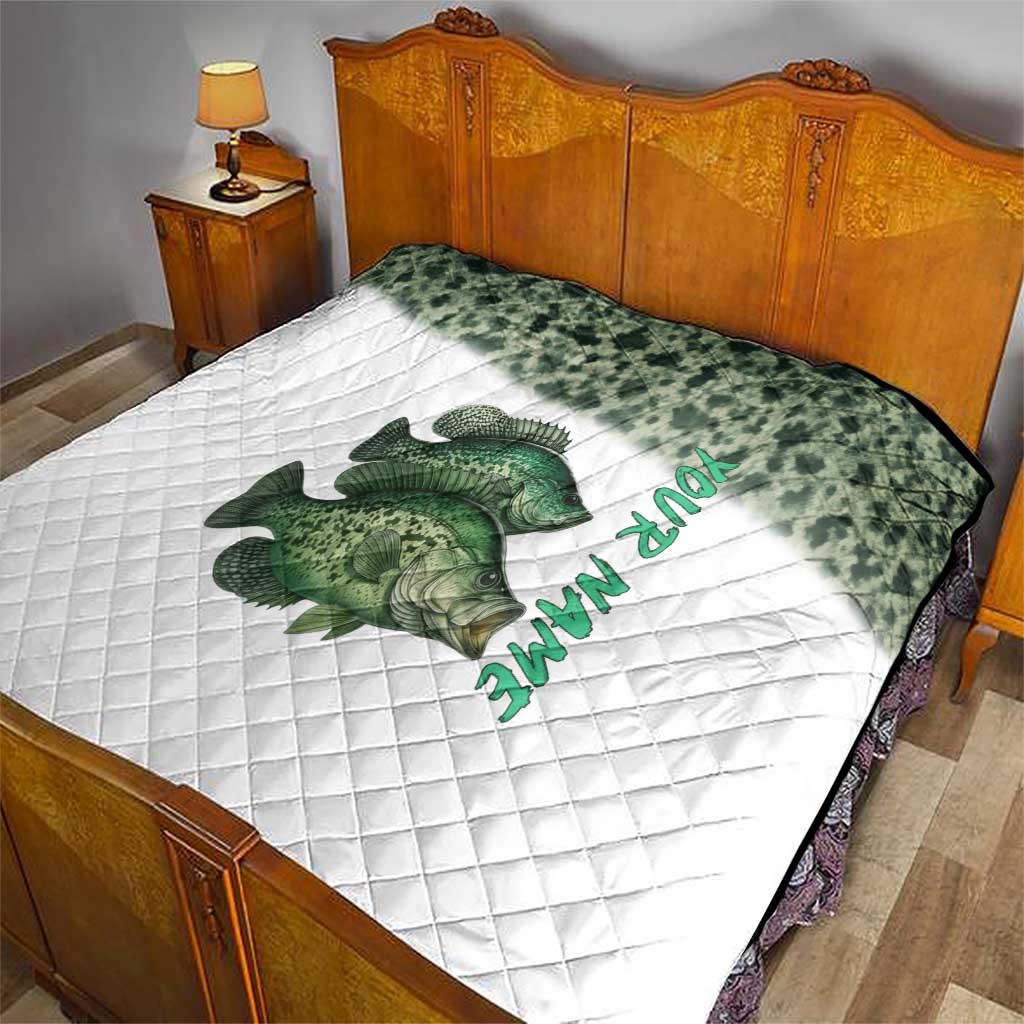 Crappie Tournament Fishing Customize Name Quilt Camo Fade and Custom Name Design - Wonder Print Shop