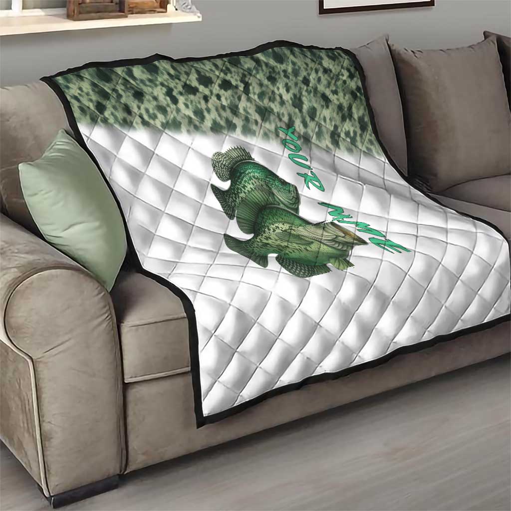 Crappie Tournament Fishing Customize Name Quilt Camo Fade and Custom Name Design - Wonder Print Shop