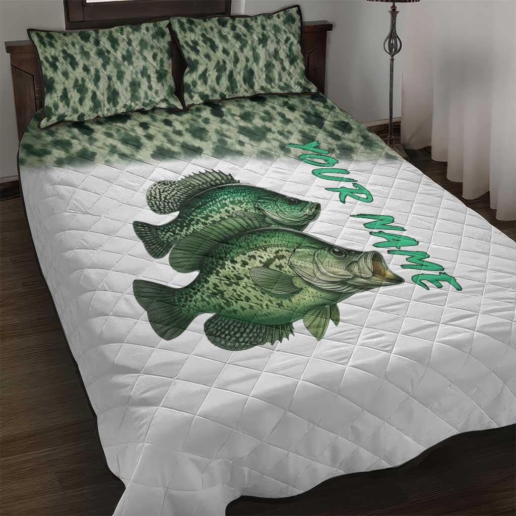 Crappie Tournament Fishing Customize Name Quilt Bed Set Camo Fade and Custom Name Design - Wonder Print Shop