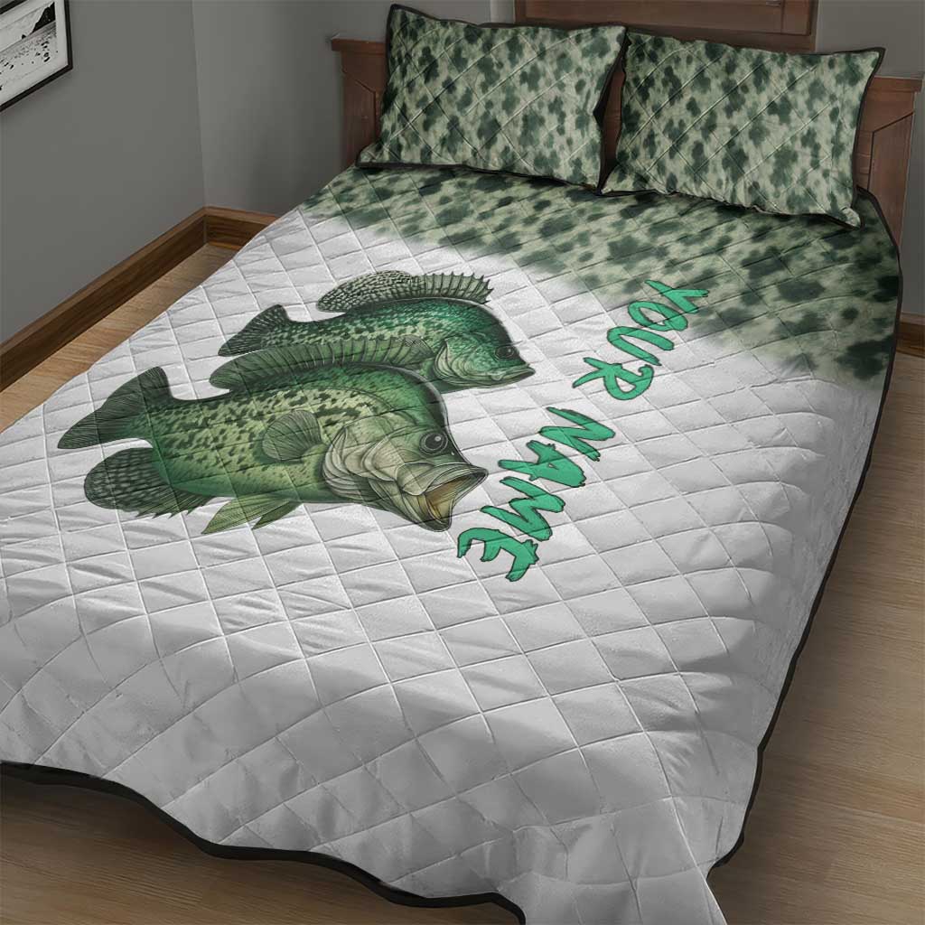 Crappie Tournament Fishing Customize Name Quilt Bed Set Camo Fade and Custom Name Design - Wonder Print Shop