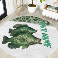 Crappie Tournament Fishing Customize Name Round Carpet Camo Fade and Custom Name Design - Wonder Print Shop