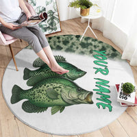 Crappie Tournament Fishing Customize Name Round Carpet Camo Fade and Custom Name Design - Wonder Print Shop