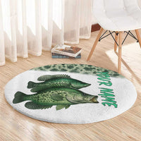 Crappie Tournament Fishing Customize Name Round Carpet Camo Fade and Custom Name Design - Wonder Print Shop