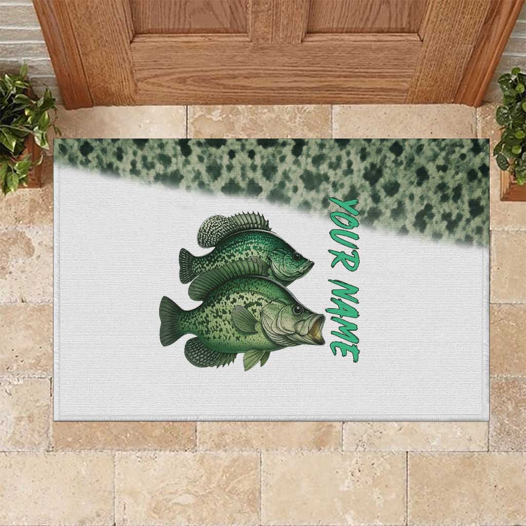 Crappie Tournament Fishing Customize Name Rubber Doormat Camo Fade and Custom Name Design - Wonder Print Shop