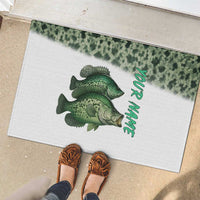 Crappie Tournament Fishing Customize Name Rubber Doormat Camo Fade and Custom Name Design - Wonder Print Shop