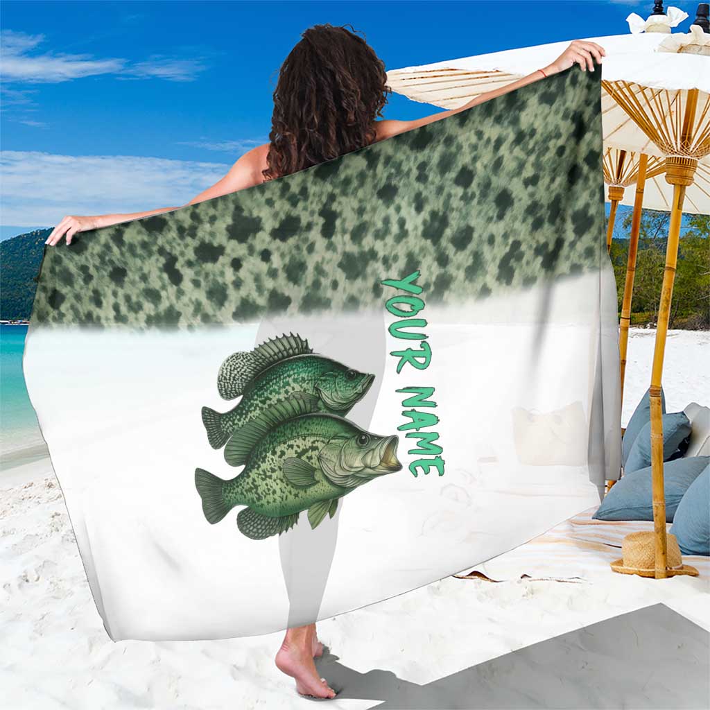 Crappie Tournament Fishing Customize Name Sarong Camo Fade and Custom Name Design - Wonder Print Shop
