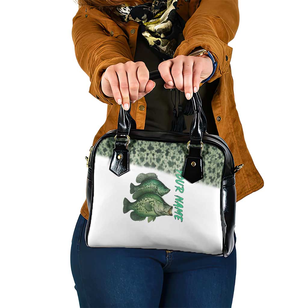 Crappie Tournament Fishing Customize Name Shoulder Handbag Camo Fade and Custom Name Design - Wonder Print Shop