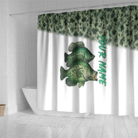 Crappie Tournament Fishing Customize Name Shower Curtain Camo Fade and Custom Name Design - Wonder Print Shop