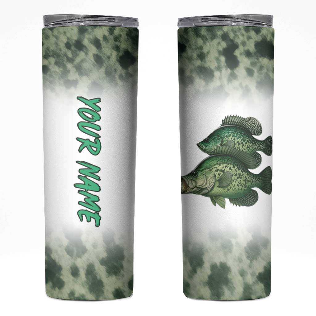 Crappie Tournament Fishing Customize Name Skinny Tumbler Camo Fade and Custom Name Design - Wonder Print Shop