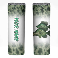 Crappie Tournament Fishing Customize Name Skinny Tumbler Camo Fade and Custom Name Design - Wonder Print Shop
