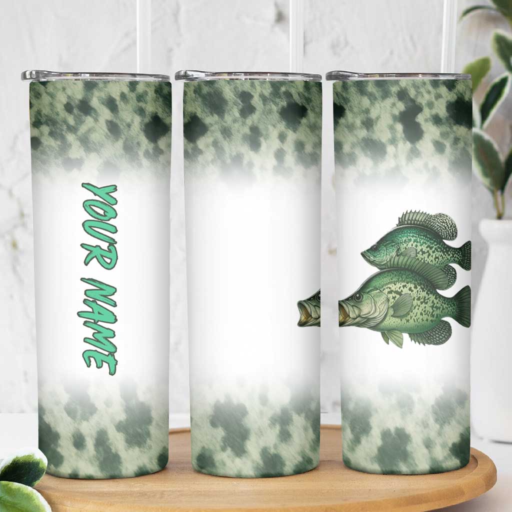 Crappie Tournament Fishing Customize Name Skinny Tumbler Camo Fade and Custom Name Design - Wonder Print Shop